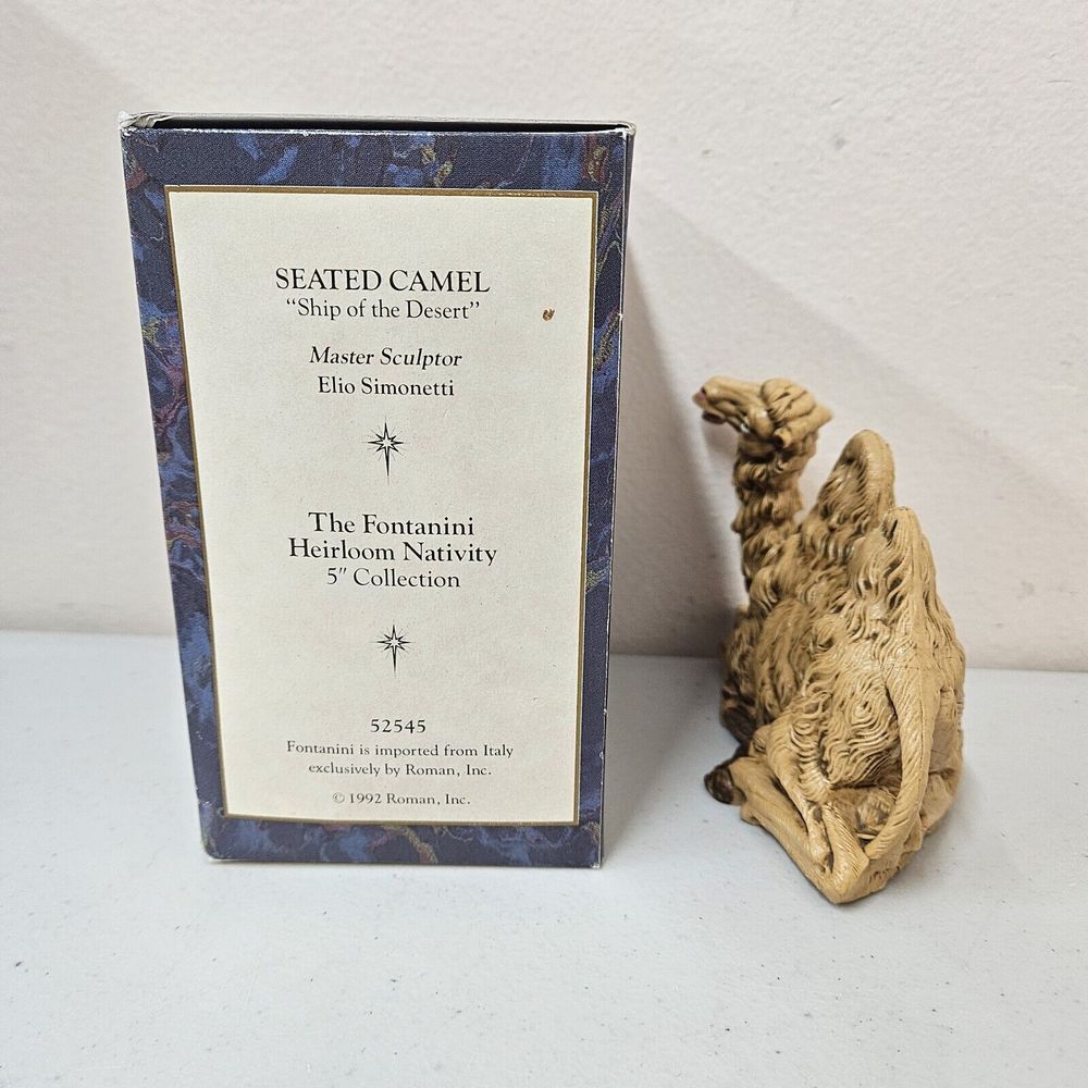 Fontanini 1992 Italy Heirloom 5" Nativity Figure The Seated Camel 52545 Vintage - Picture 7 of 11